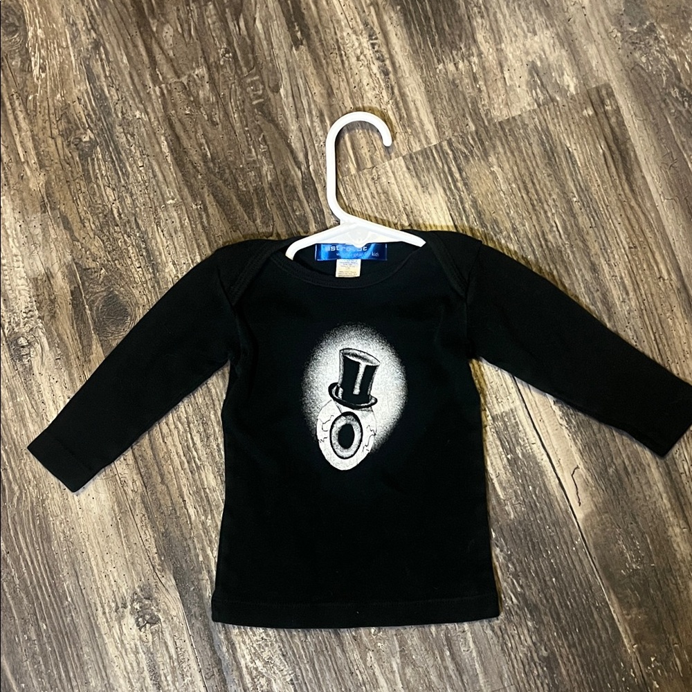 Kids Long Sleeve Black Shirt with Graphic